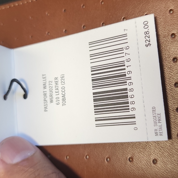 JACK SPADE PASSPORT WALLET W6RU0272 610 LEATHER TABACO 226 - Picture 15 of 15